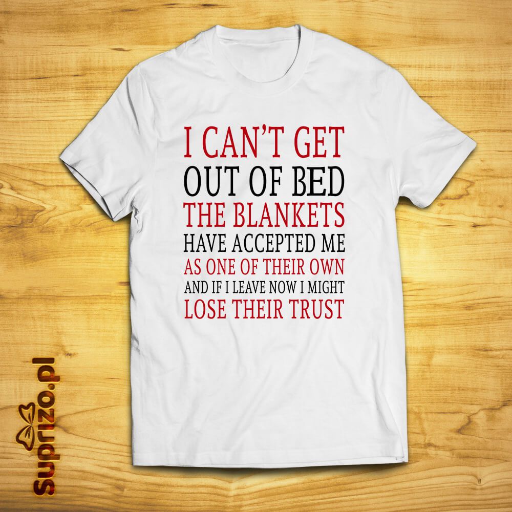 Koszulka z zabawnym nadrukiem dla lubiących spać