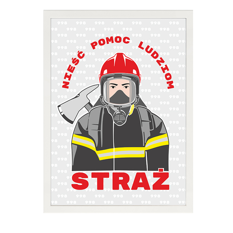 Plakat o strażakach