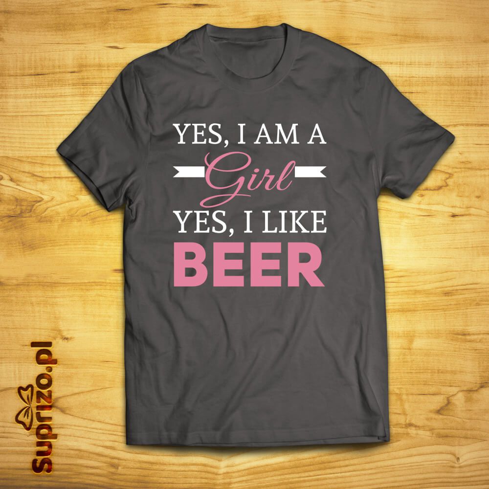 Koszulka dla fanki piwa ze śmiesznym nadrukiem