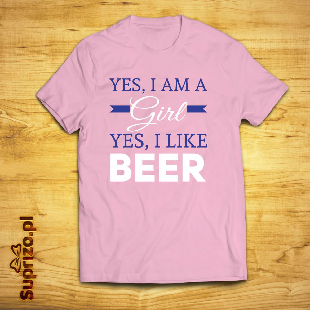 Koszulka dla fanki piwa ze śmiesznym nadrukiem