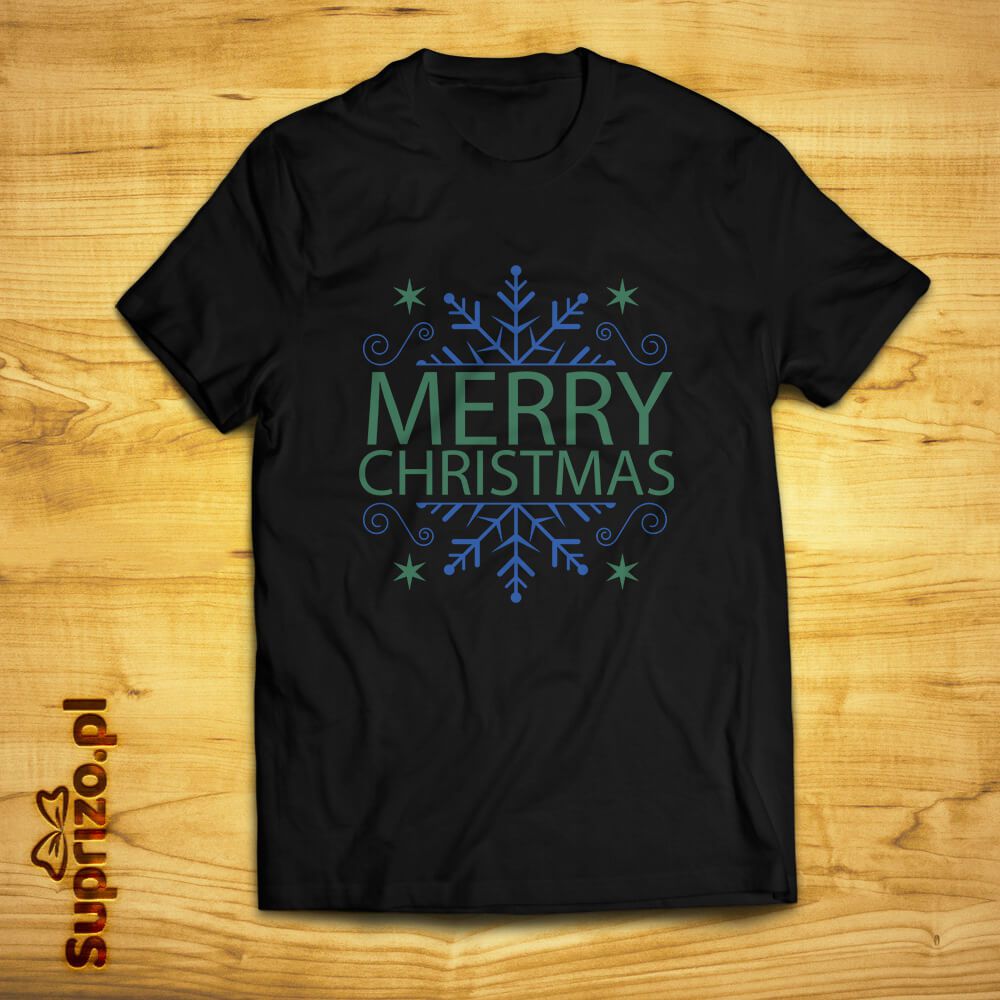 Świąteczna koszulka z napisem Wesołych Świąt